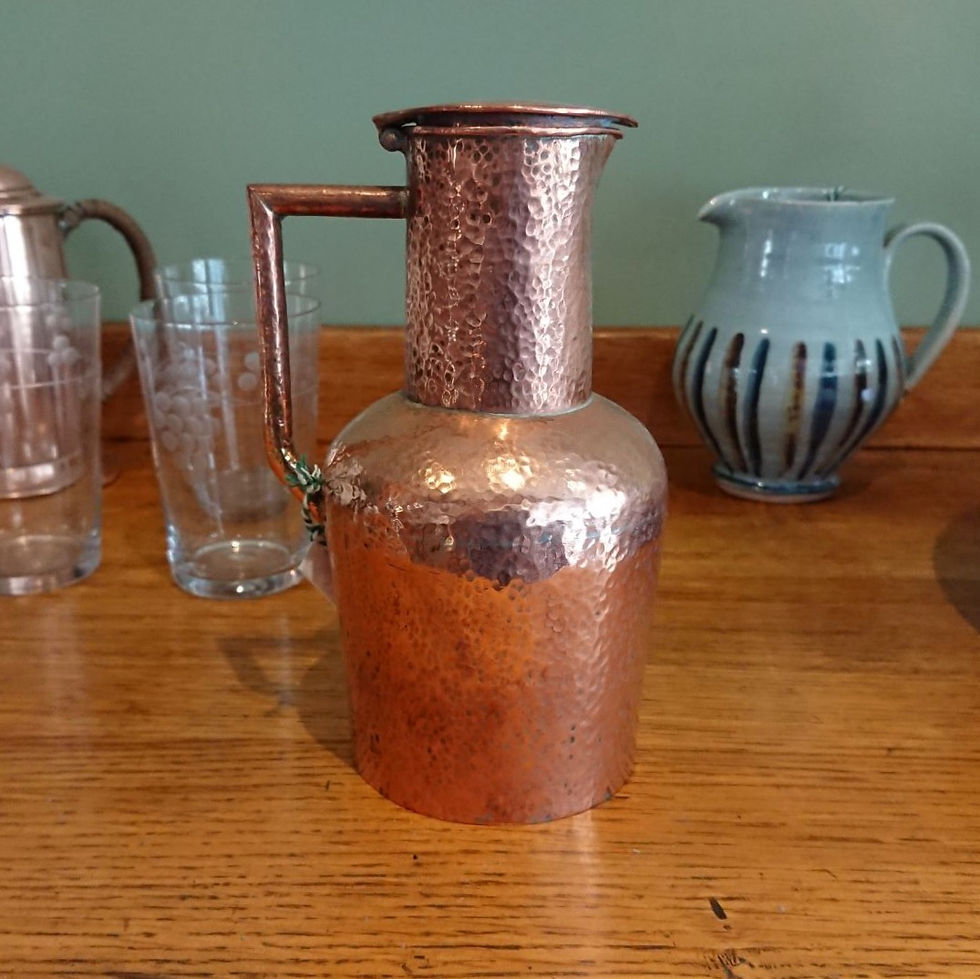 Thumbnail: Arts & Crafts style, hand-made copper flagon