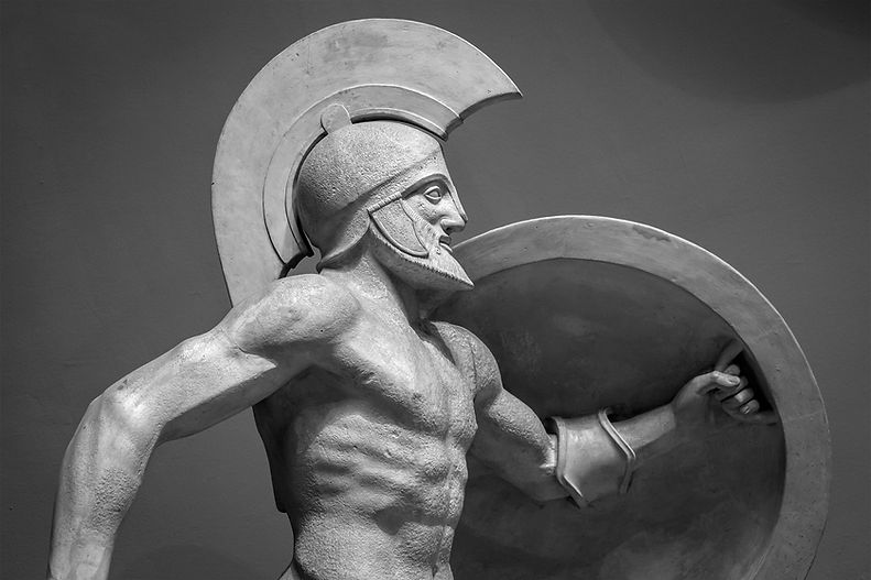 Greek Ancient Sculpture of Warrior