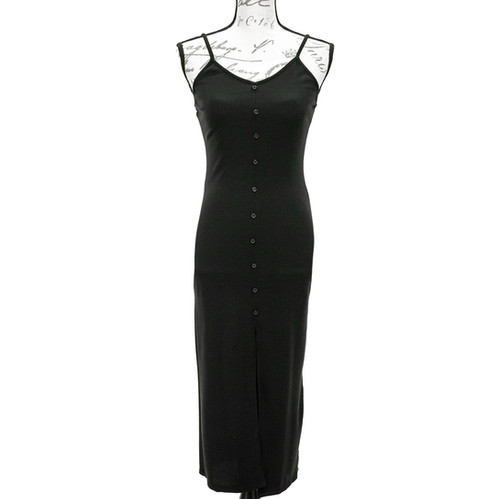 black button down bodycon dress Black Tailored Tara Mini Dress