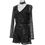 Thumbnail: 1682-Minuet Black Sequined Romper