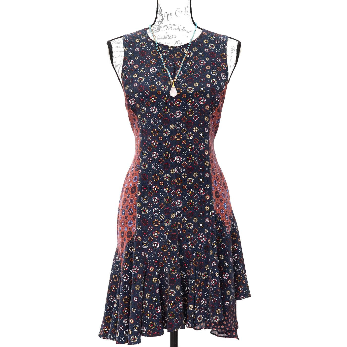 1228 FLORAL SLEEVELESS DRESS