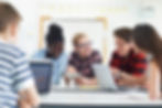 Group Of Teenage Students Collaborating