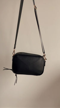 Thumbnail: luxe baby bags caddies accessories luxury functional vegan leather canterbury new zealand freya crossbody bag black