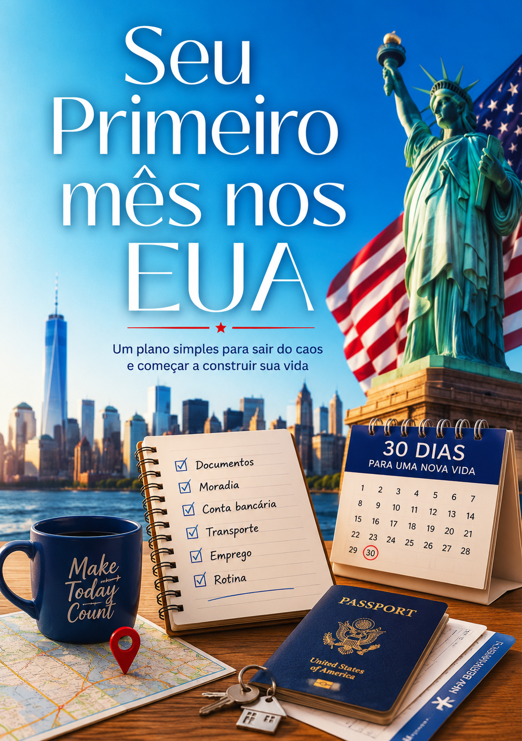 E-Book: Seu Primeiro Mês nos EUA