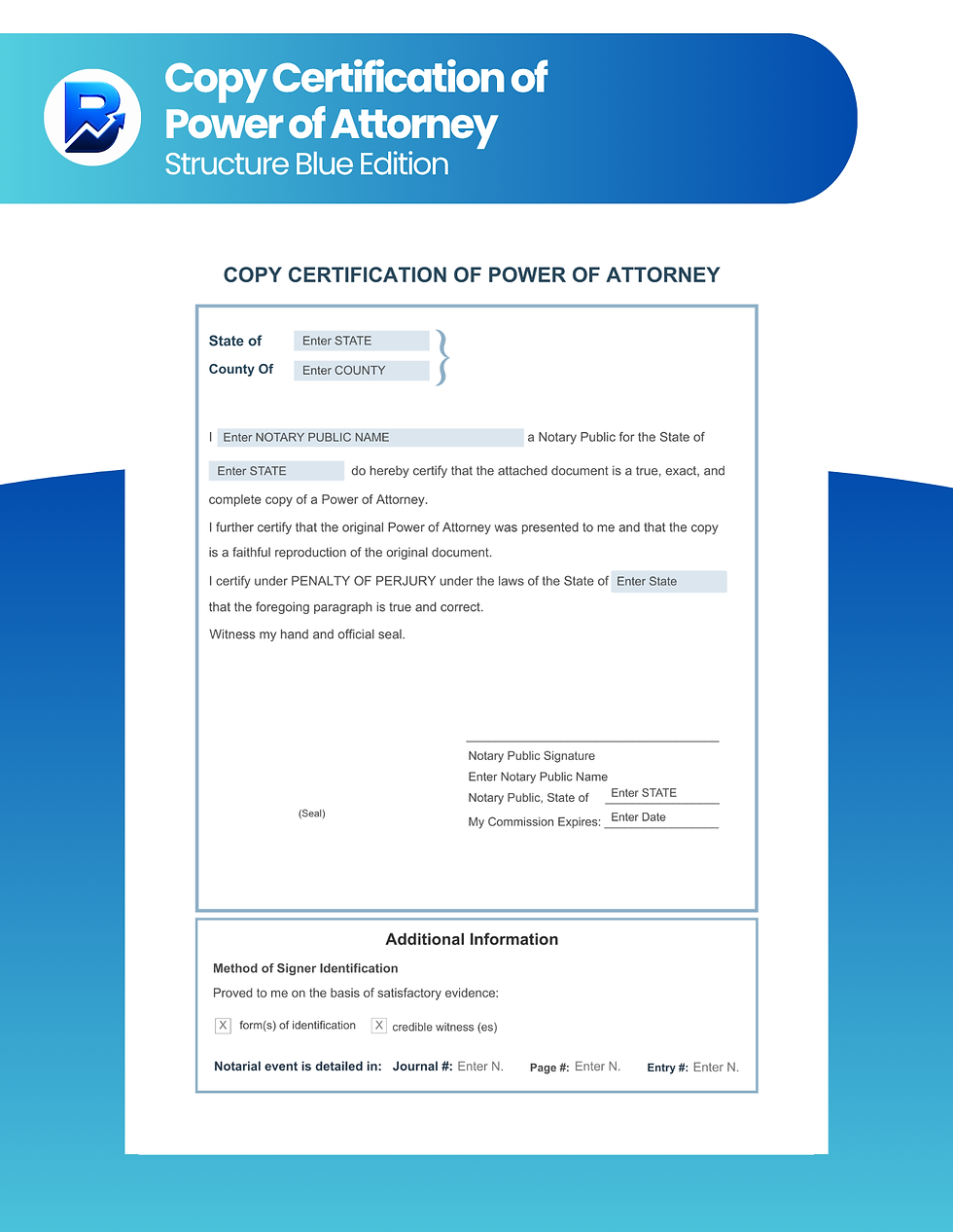 Thumbnail: Copy Certification of Power of Attorney  Document System | Structure Blue