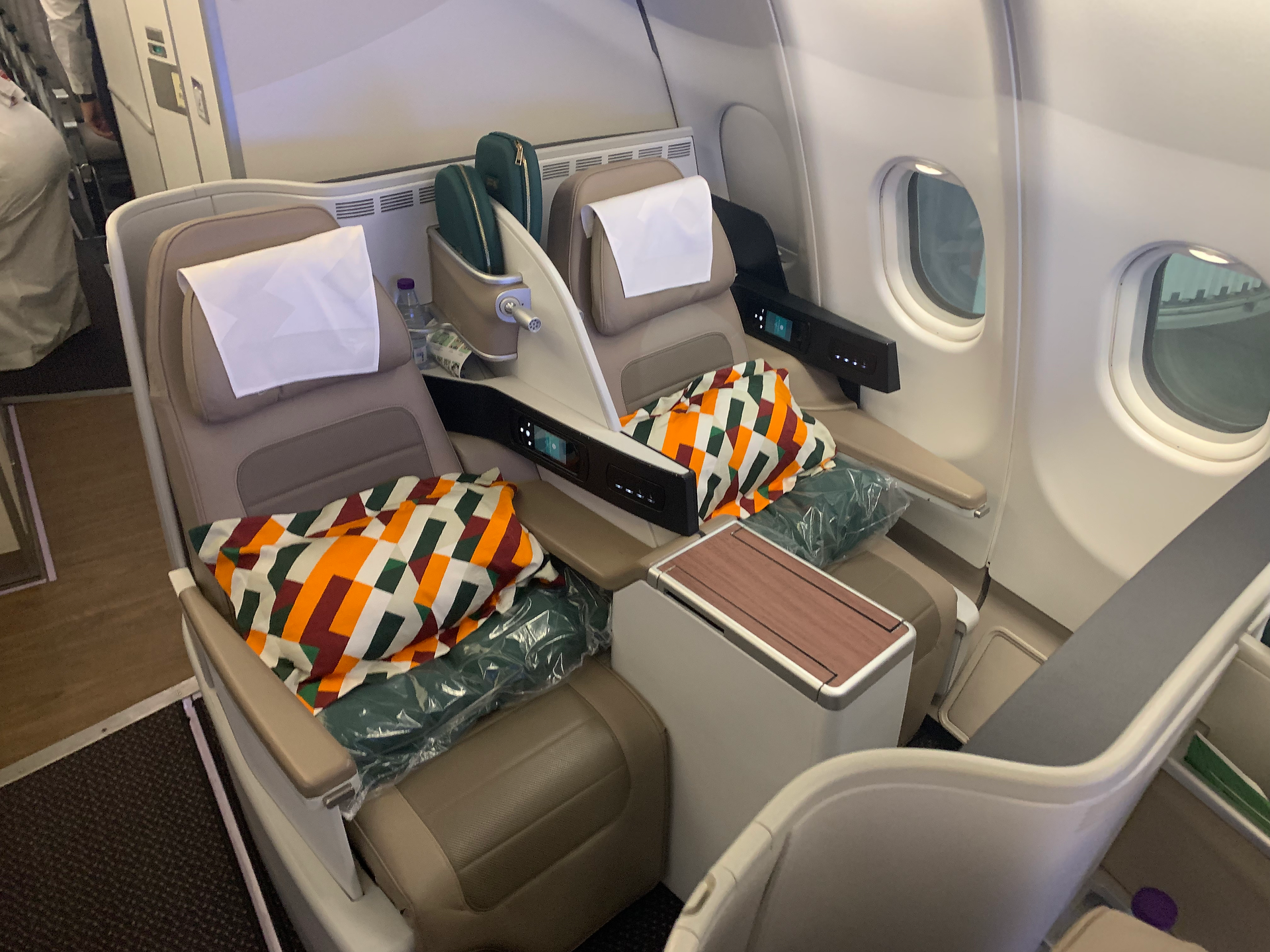 Sitze in der A330 Business Class von Saudia