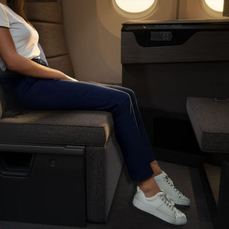 Sitzposition der neuen ANA 787 Business Class
