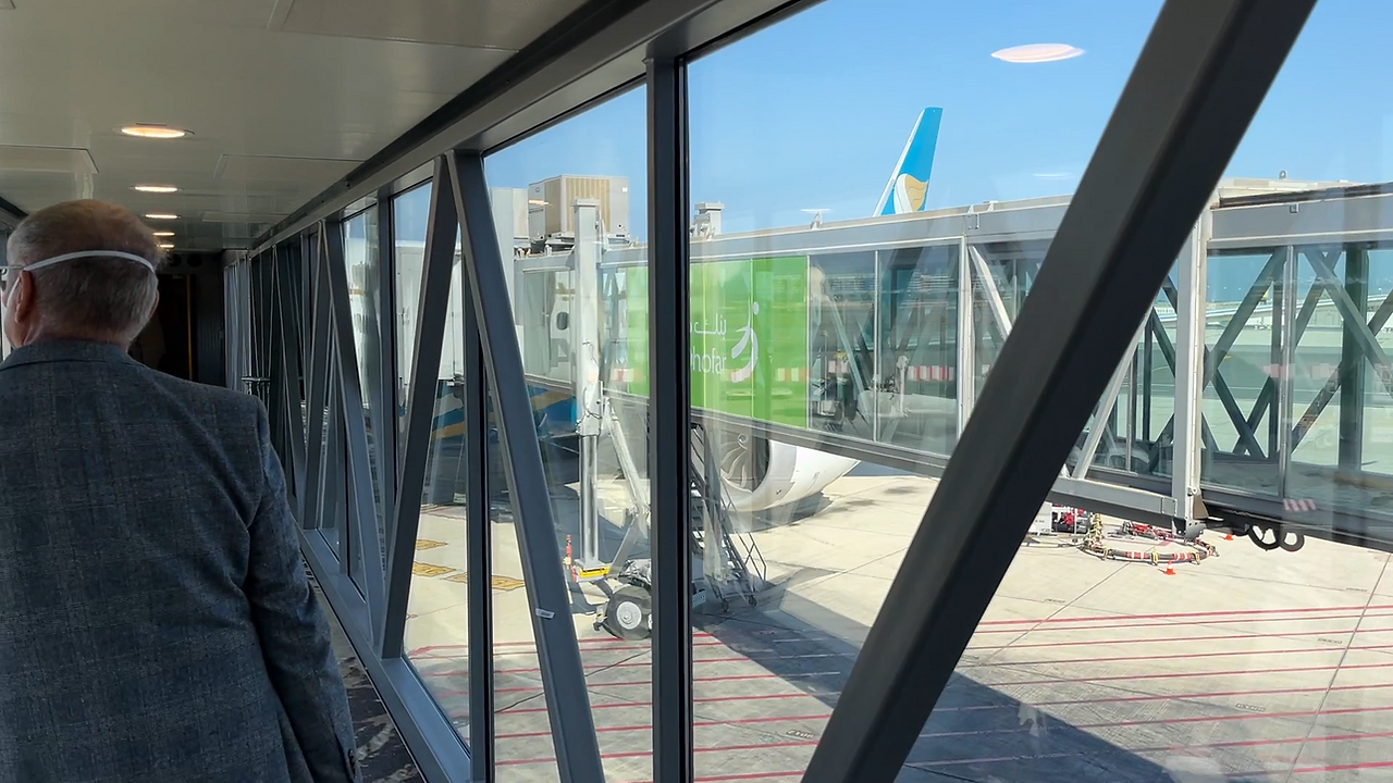 Eine Boeing 787-8 von Oman Air am Flughafen Maskat