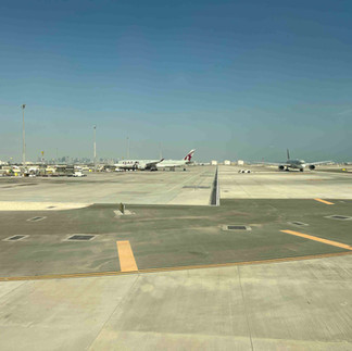 Rollfeld am Flughafen Doha