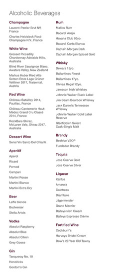 Das Deli Menü in der Al Safwa First Class Lounge