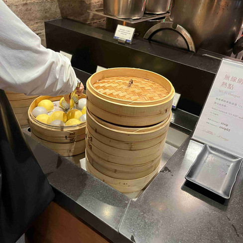 Dumplings in der China Airlines Lounge im Taipei Taoyuan Airport Terminal 1