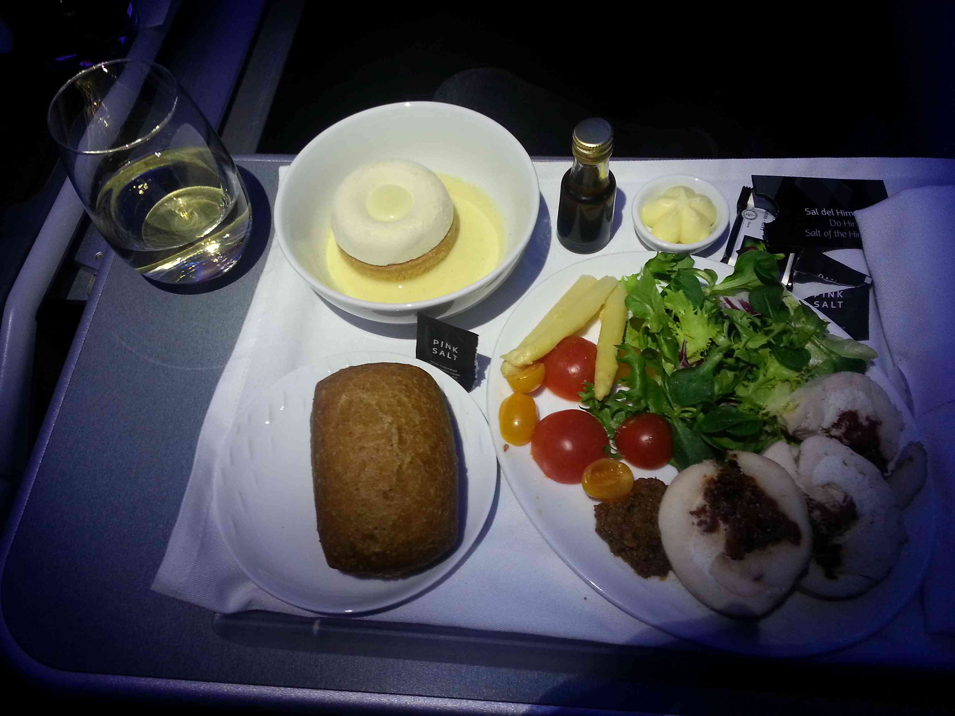 Das Essen in der Latam Business Class