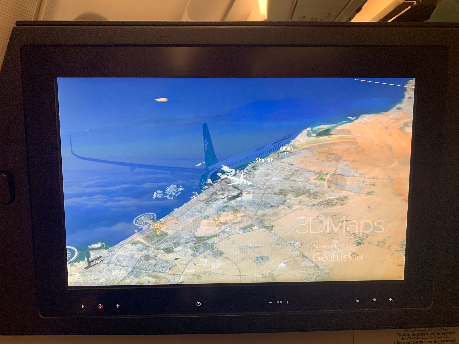 Saudia A330 In-Flight Map
