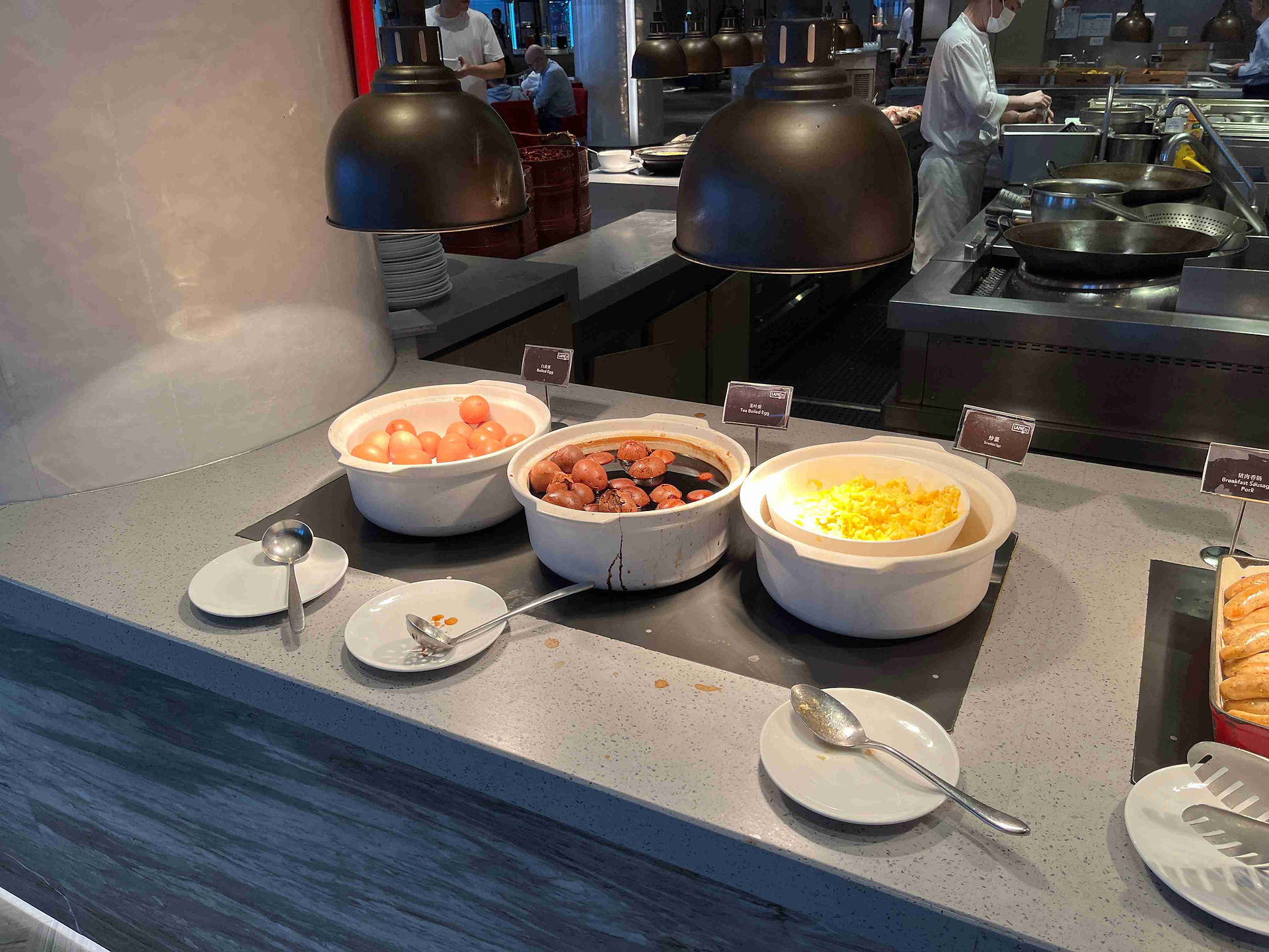 Das Frühstücksbuffet im Conrad Shanghai