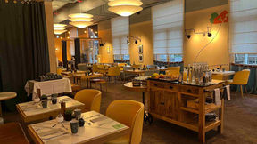 Der Diamond Member Frühstücksbereich im Hilton Munich City