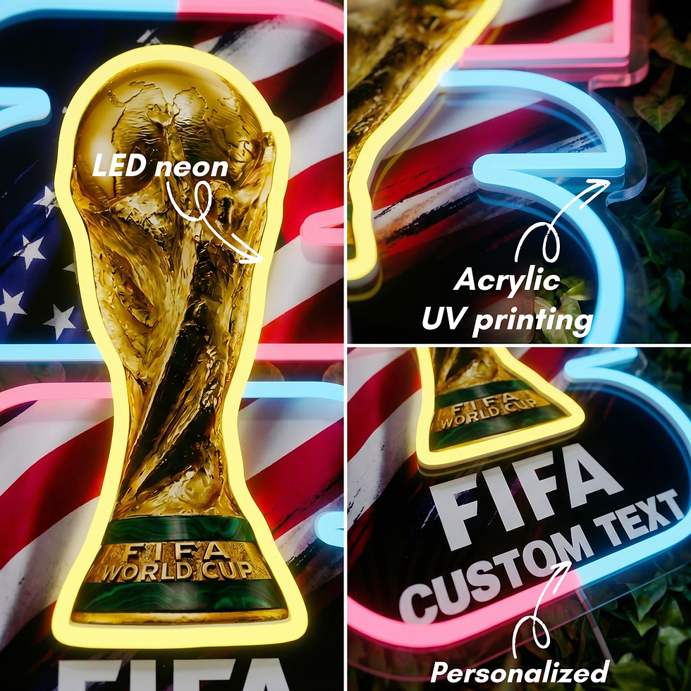 Thumbnail: Custom World Cup Neon Sign | Custom Logo Neon for Bar & Man Cave - USA