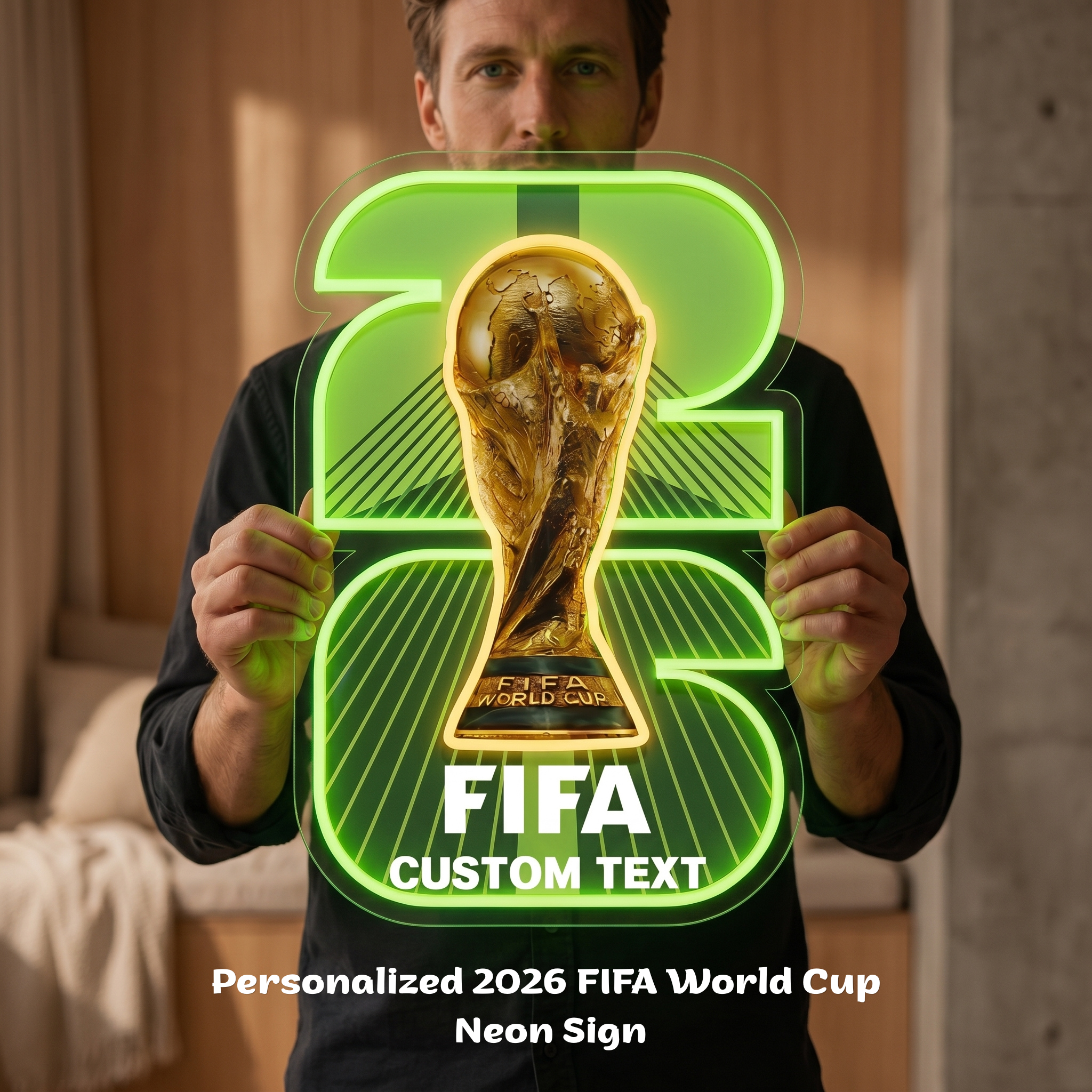 Custom World Cup Neon Sign | Custom Logo Neon for Bar & Man Cave - Boston