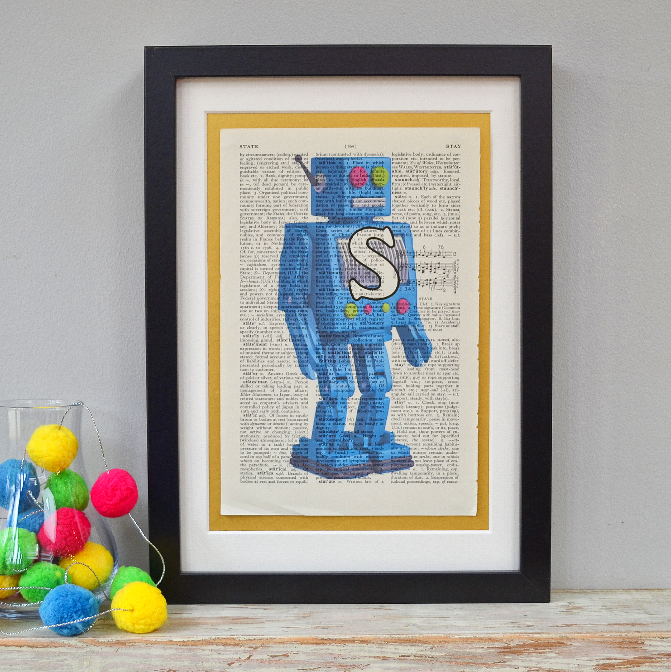 Personalised Robot Letter Print