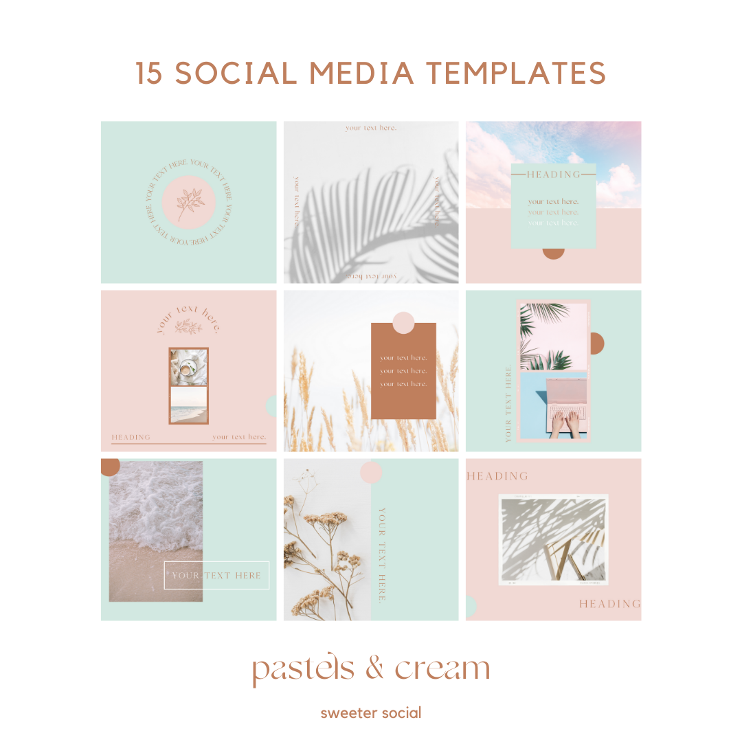 Social Media Templates | Pastels & Cream