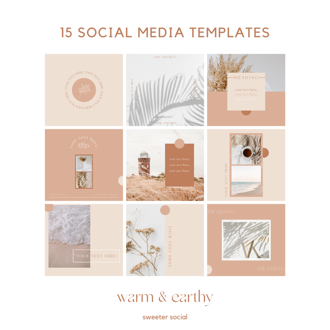Social Media Templates | Warm & Earthy