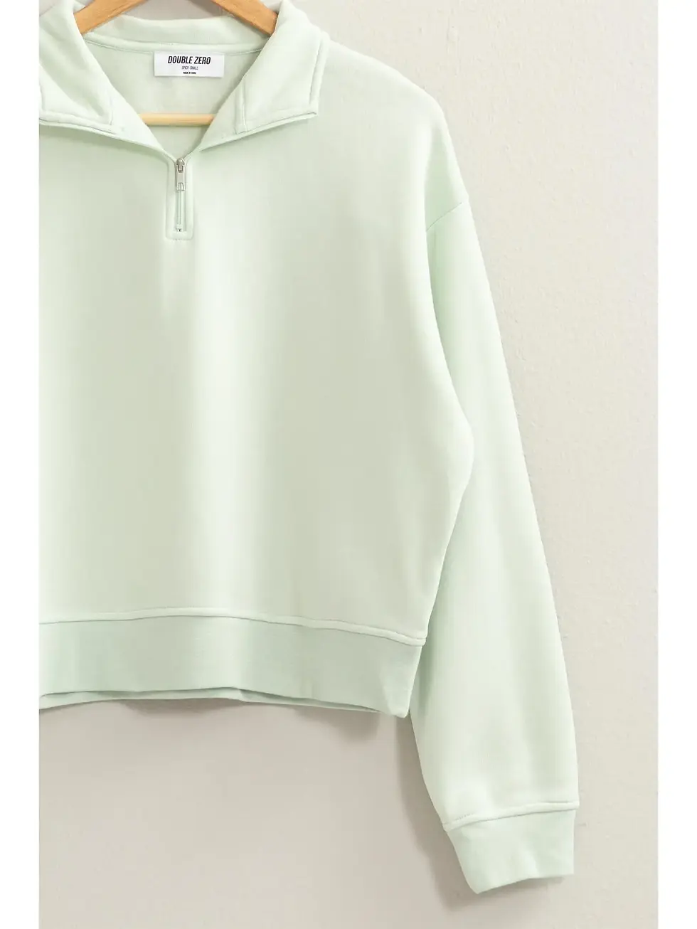 Mint Half Zip Pullover