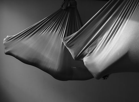 Aerial yoga class