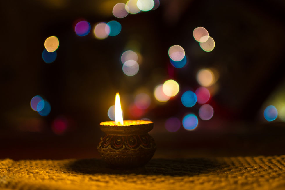 Diwali hindu candle
