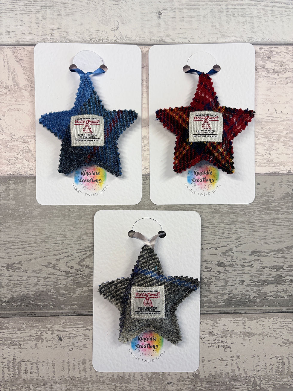 Thumbnail: Harris Tweed Hanging Star Decoration