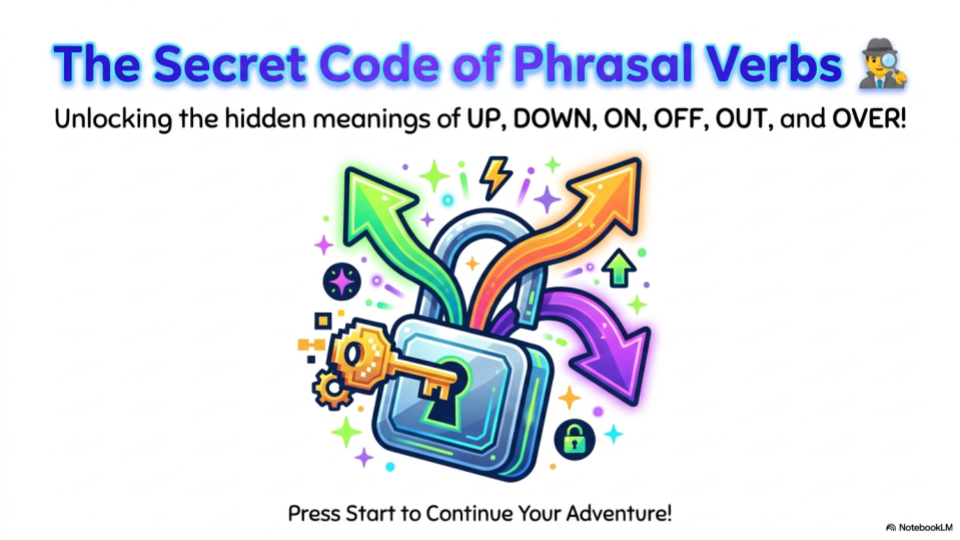 🎮 中學英文文法攻略：大腦開掛法！5分鐘破譯 Phrasal Verbs（片語動詞）與副詞嘅隱藏密碼
