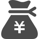 三角型のドル袋のフリーアイコン(円).png