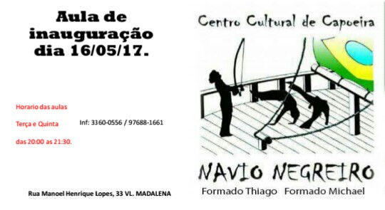 Aulas de capoeira Navio Negreiro no BNH