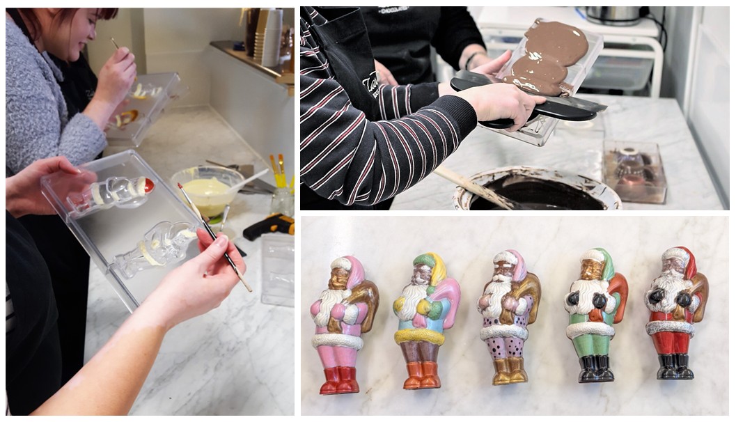 Santa Moulding with festive mendiants