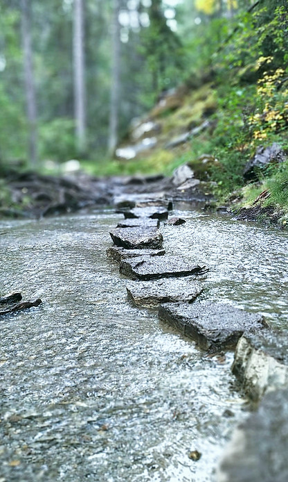 Stones over creek