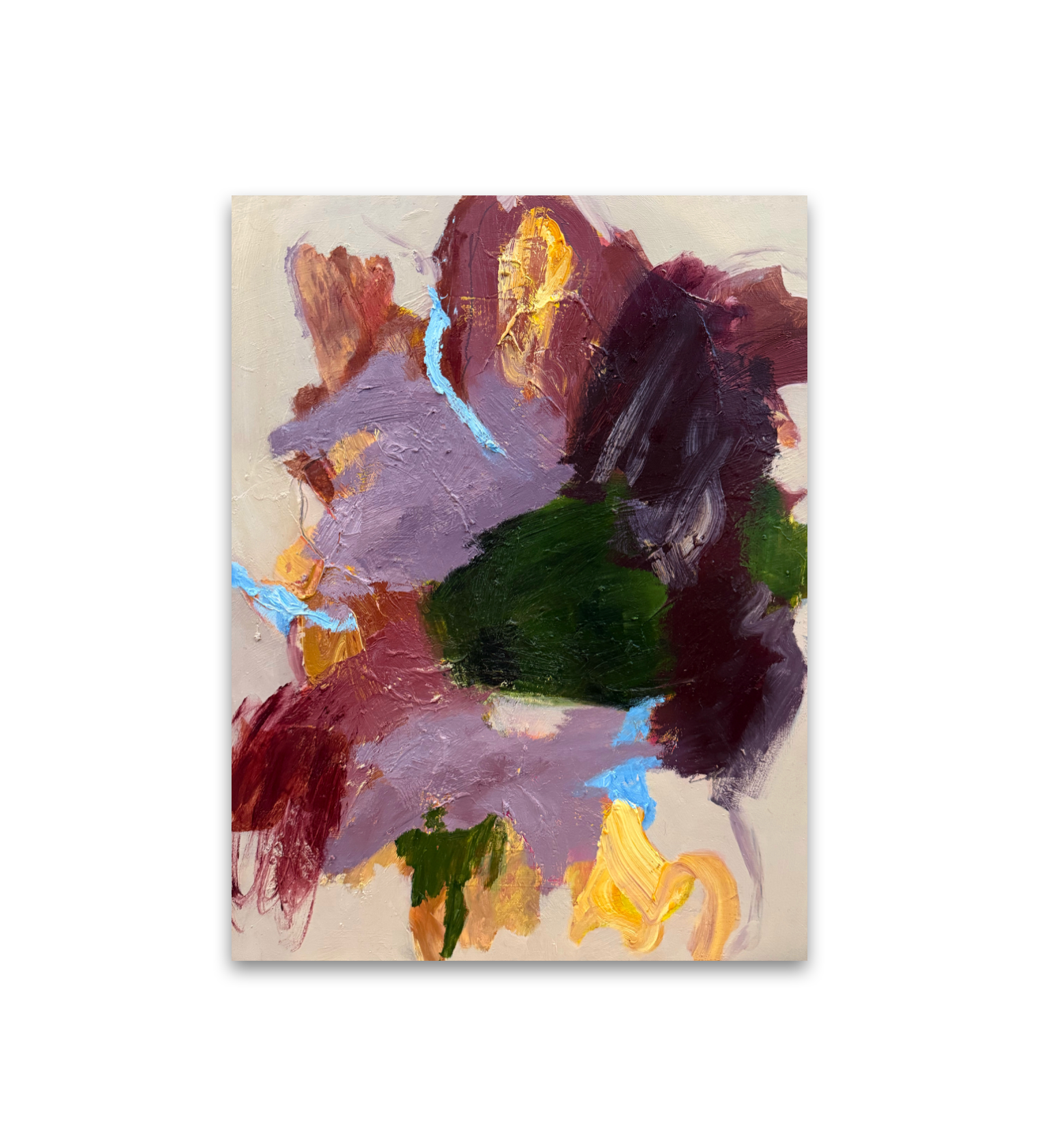 Autumn Shades VI (12" x 16") Abstract Painting by Elisa Gomez Art