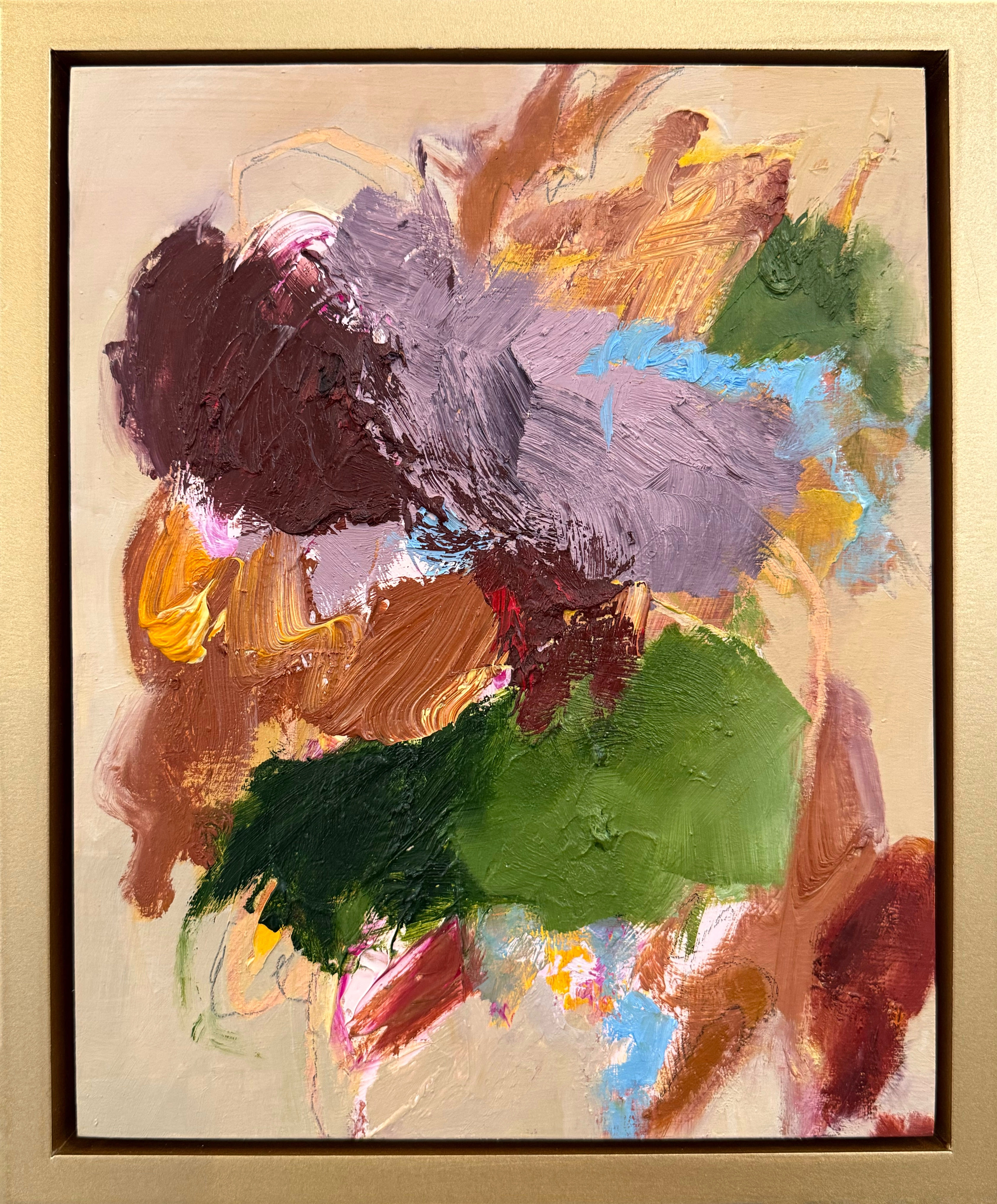 Autumn Shades III (8" x 10") Abstract Painting by Elisa Gomez Art