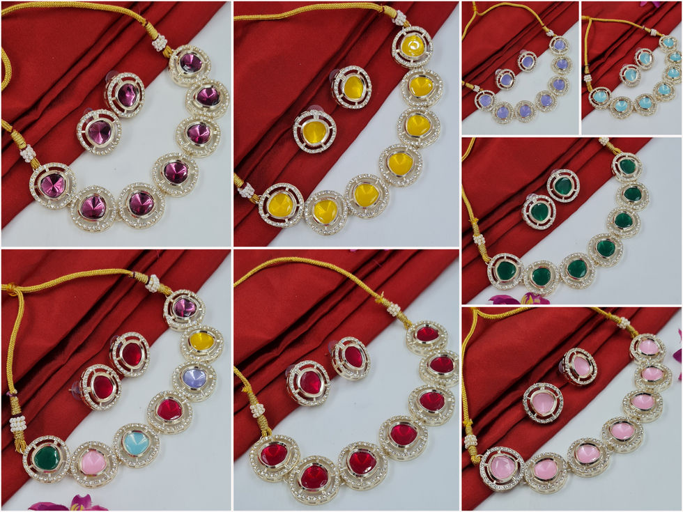 Uncut Kundan and Diamond jewelry set, showcasing intricate traditional craftsmanship and sparkling diamonds, exquisite imitation collection.