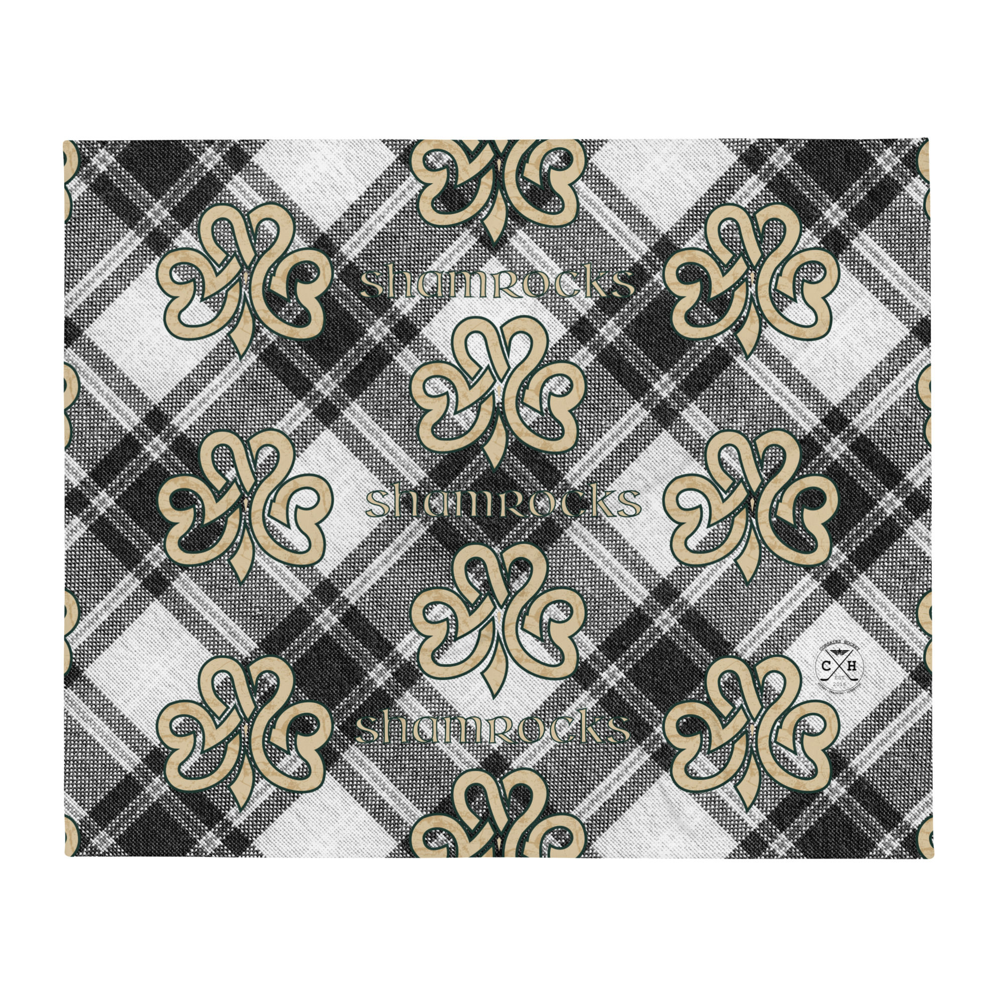 "Shamrocks Plaid" RInk Blanket