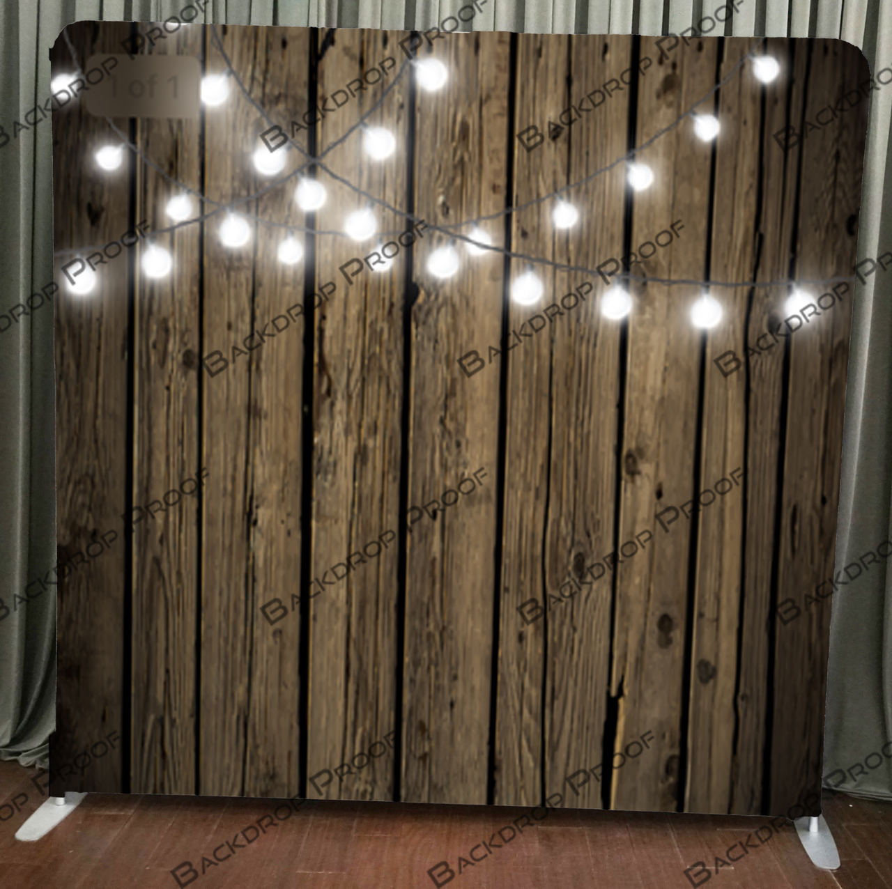 Wood With String Lights