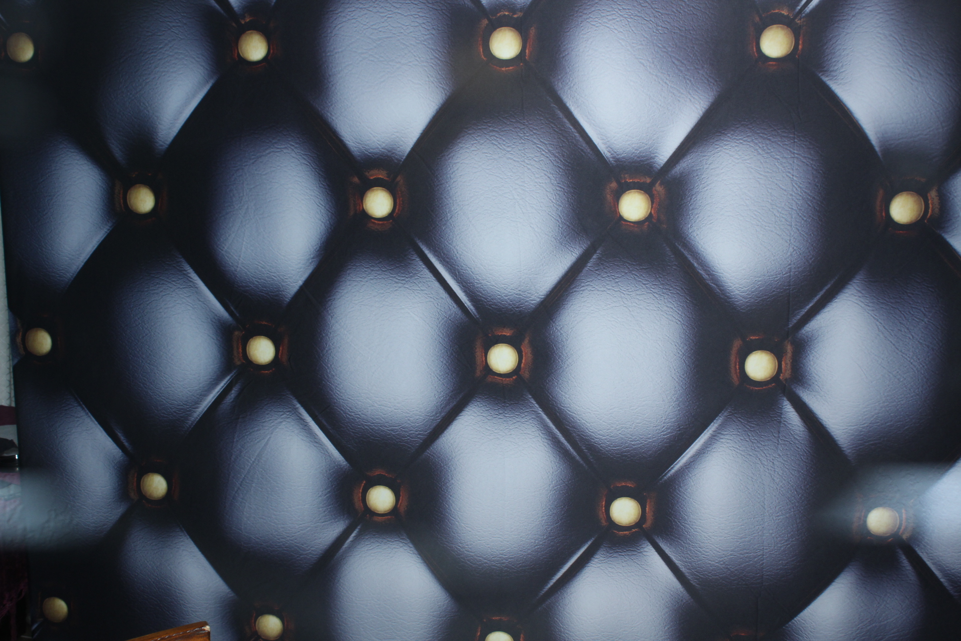 Black Tufted Leather
