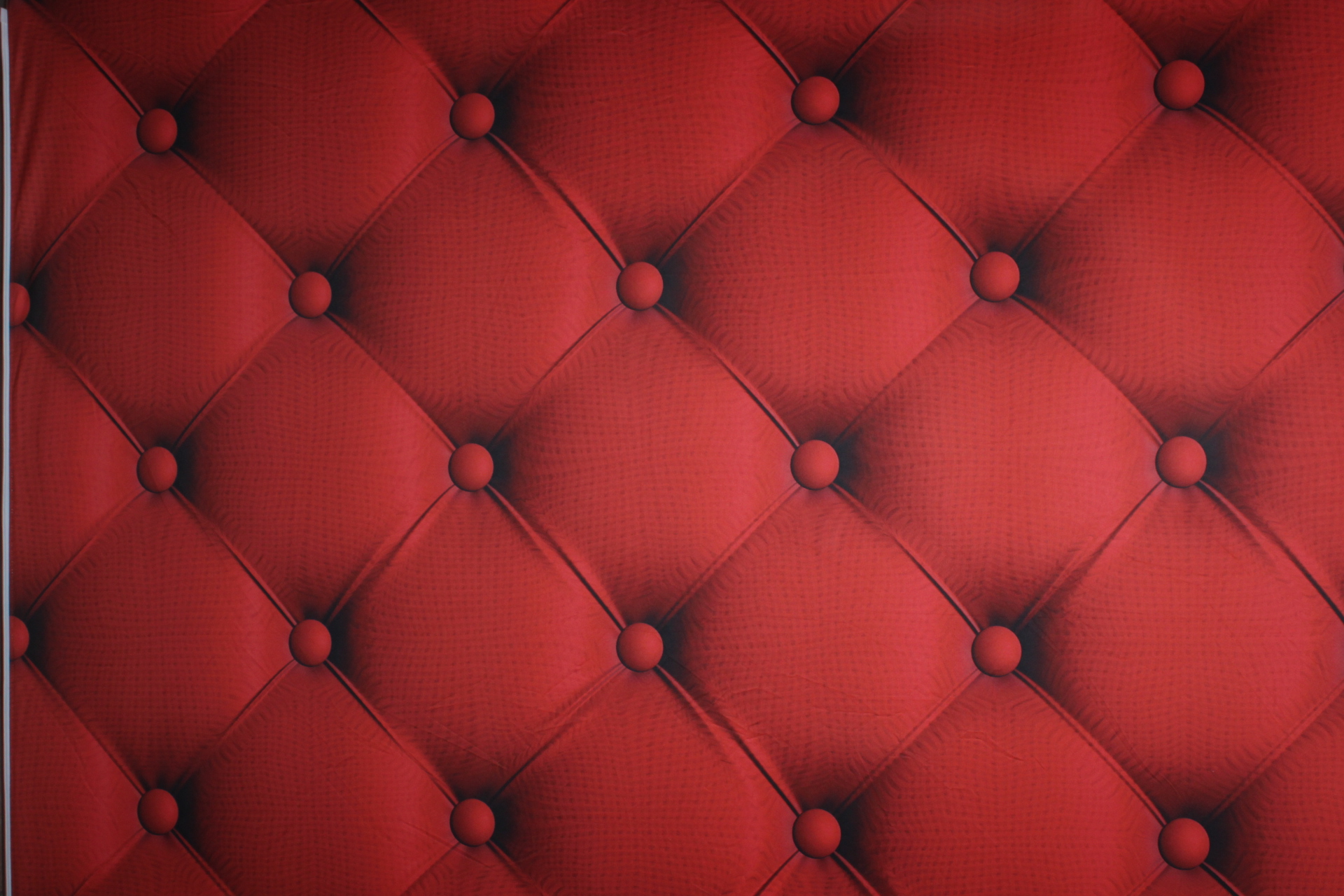 Red Suede Tufted