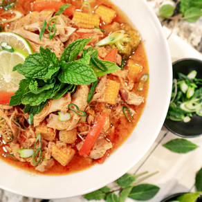 Keep Calm and Curry On: Slow Cooker Thai Coconut Curry Chicken Thighs with Mixed Vegetables