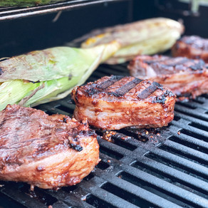 A Bacon Lovers Dream: Bacon Wrapped Filet Mignon with Husks on Corn on the Cob