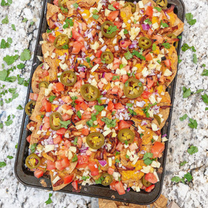 All Cheese and Chicken Lovers Unite: Easy Double Decker Loaded BBQ Chicken Nachos