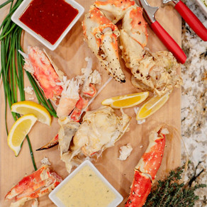 The Perfect Catch to Impress Your Loved One or Yourelf: King Crab Legs with 3 Dipping Sauces
