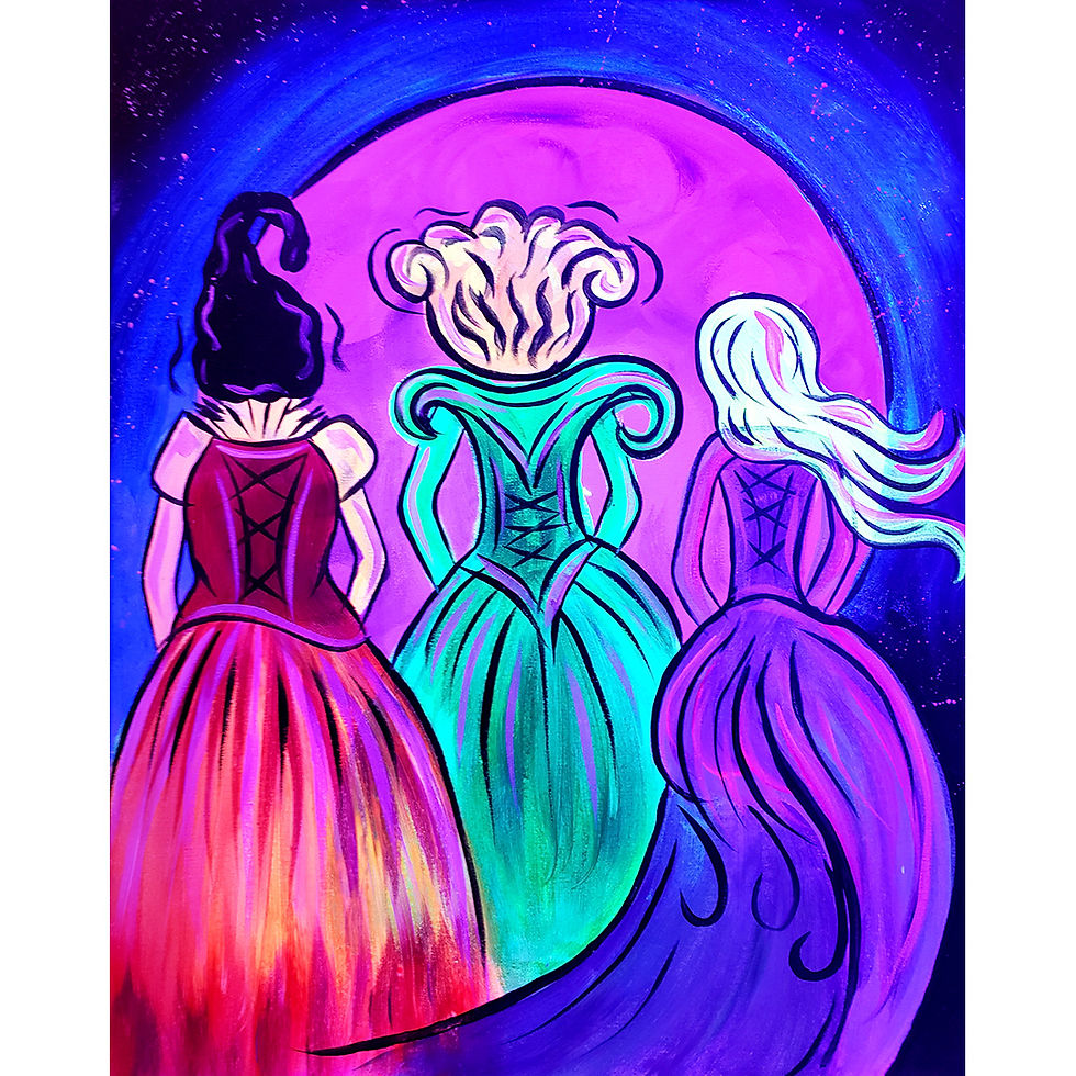 The Three Witches - Haunted Blacklit Glow Party