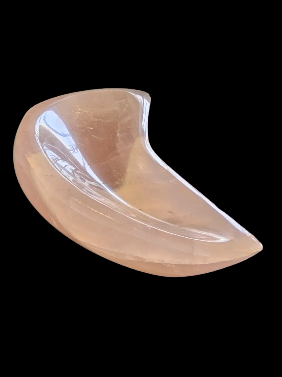 Thumbnail: Moon shaped rose quartz bowl 