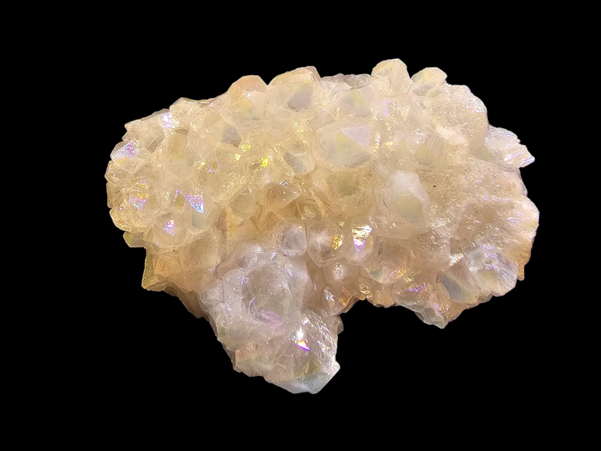 Angel aura quartz cluster