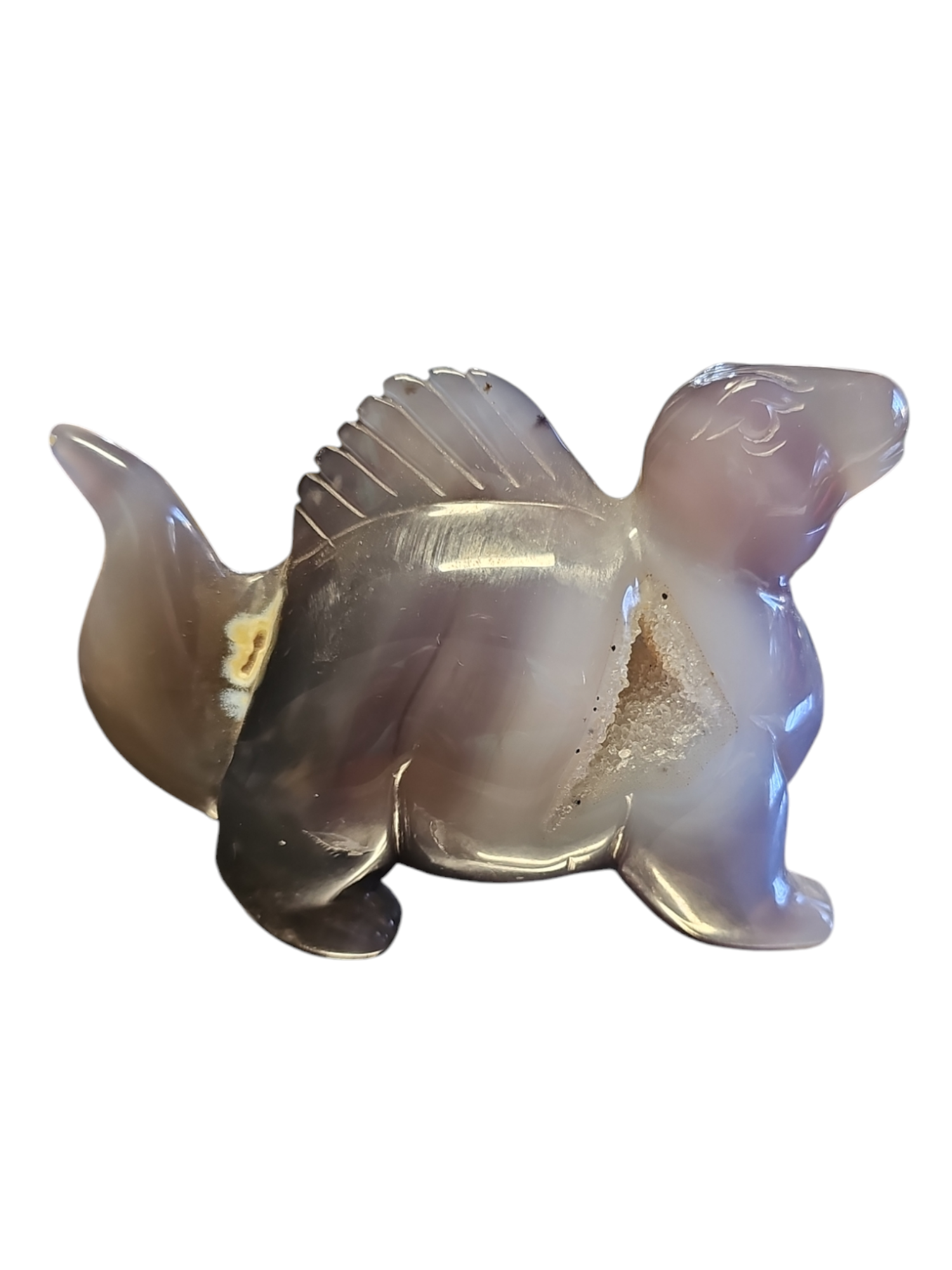 Druzy agate dinosaur 