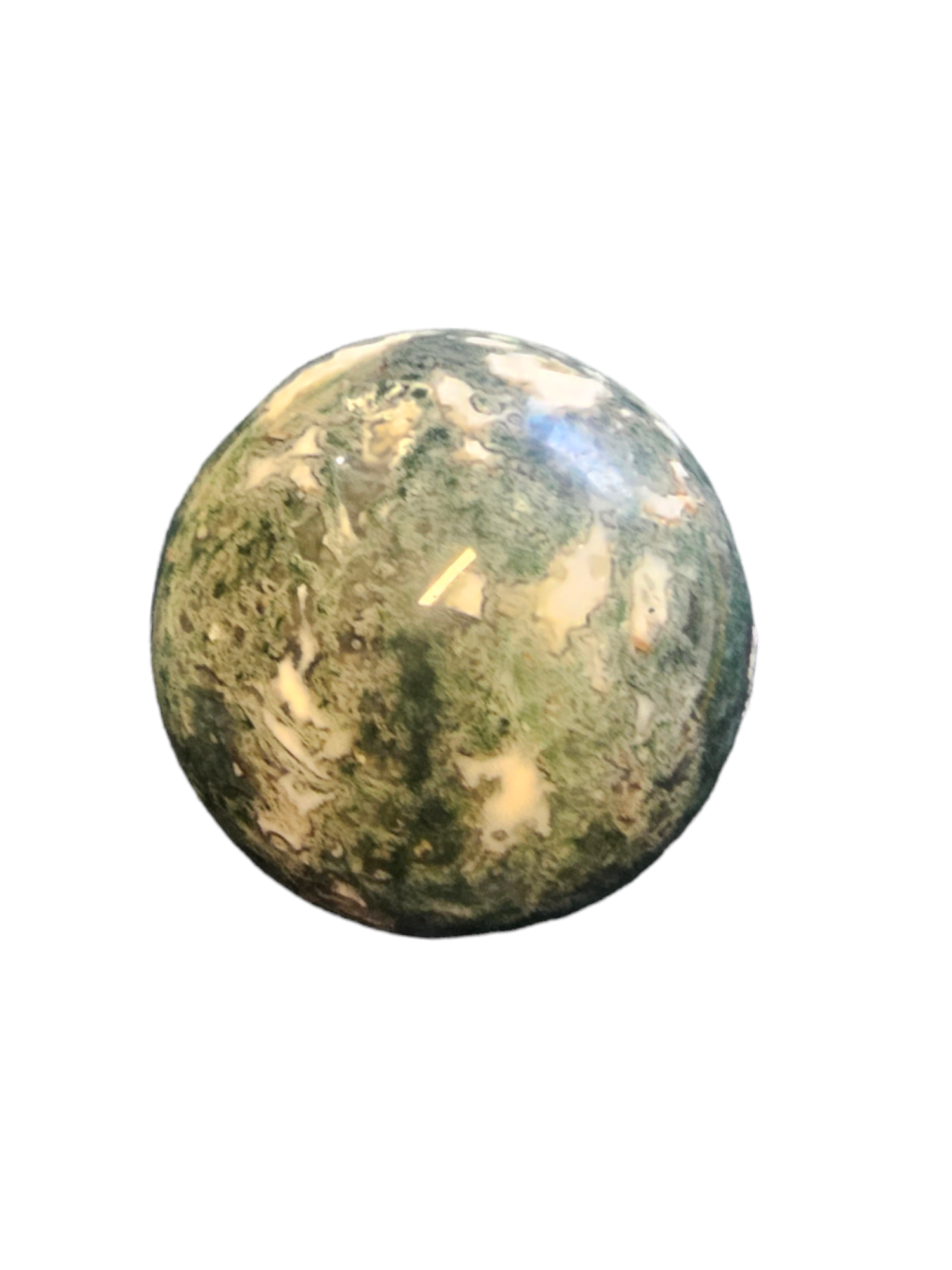 Moss agate sphere