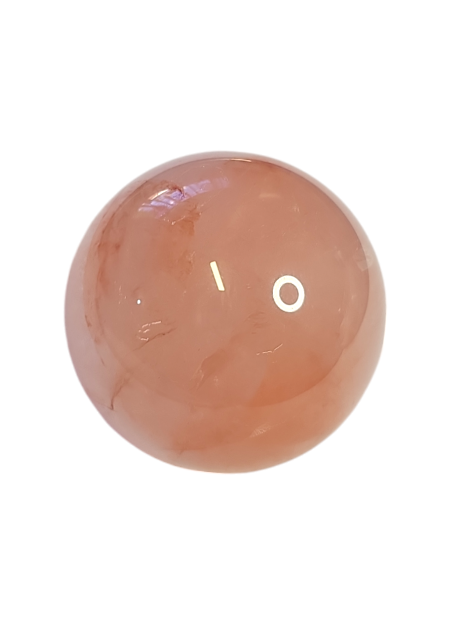 Rose quartz with fire quartz sphere